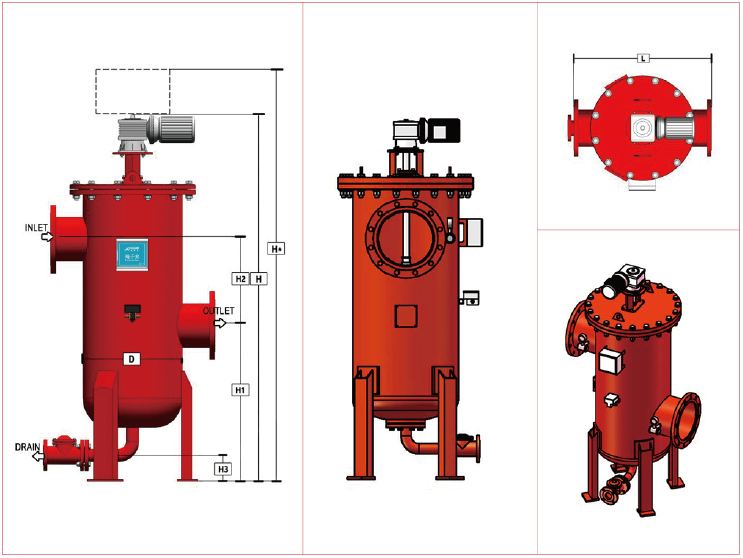 A700系列自清洗過(guò)濾器尺寸圖